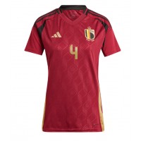 Camisa de time de futebol Bélgica Wout Faes #4 Replicas 1º Equipamento Feminina Europeu 2024 Manga Curta